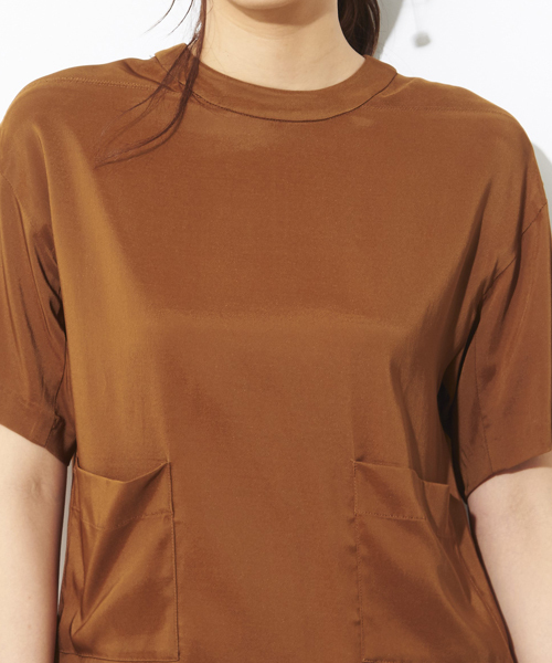 STUDIOUS（ステュディオス）の「ラスターポケットブラウス（シャツ/ブラウス・レディース・ネイビー/ブラウン・FREE）」の8枚目の写真