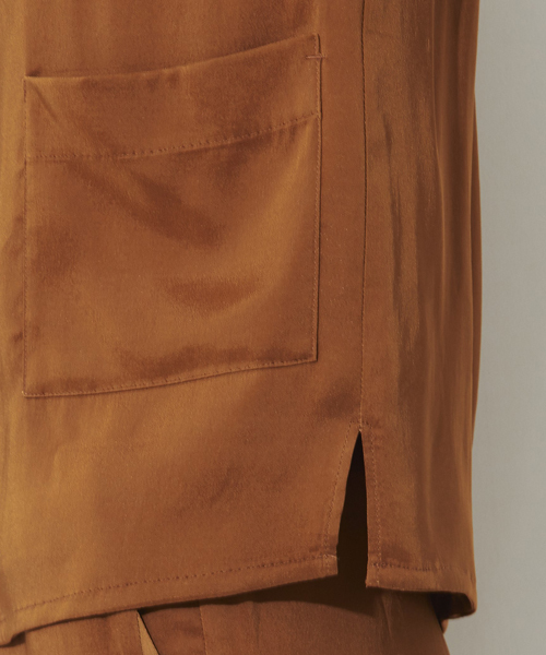 STUDIOUS（ステュディオス）の「ラスターポケットブラウス（シャツ/ブラウス・レディース・ネイビー/ブラウン・FREE）」の11枚目の写真