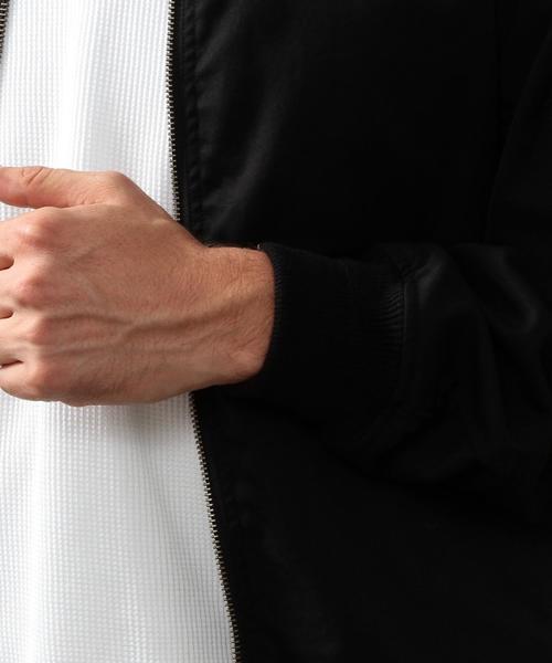 BEAUTY&YOUTH UNITED ARROWS（ビューティーアンドユースユナイテッドアローズ）の「BY ∴ ツイル MA-1◆（MA-1・メンズ・ブラック/オリーブ・MEDIUM/SMALL/X-LARGE/LARGE）」の4枚目の写真