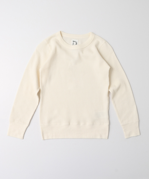 URBAN RESEARCH DOORS（アーバンリサーチドアーズ）の「DOORS ワッフルロンT（Tシャツ/カットソー・キッズ・チャコールグレー/オフホワイト・135/120/105/90）」の2枚目の写真