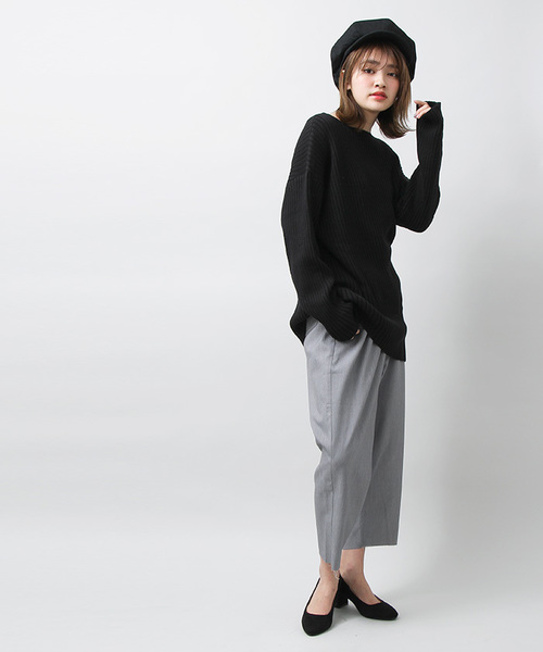 WEGO(ウィゴー)の「DISPARK/アシンメトリーニット(ニット/セーター・レディース・ブラック/イエロー/レッド/ホワイト・FREE)」の5枚目の写真