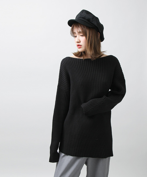 WEGO(ウィゴー)の「DISPARK/アシンメトリーニット(ニット/セーター・レディース・ブラック/イエロー/レッド/ホワイト・FREE)」の8枚目の写真