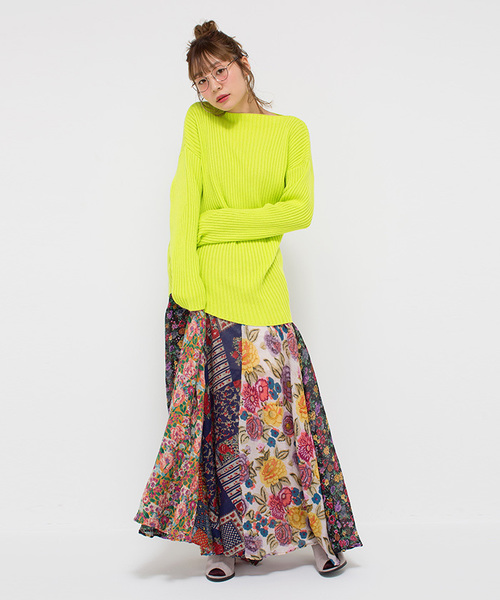 WEGO(ウィゴー)の「DISPARK/アシンメトリーニット(ニット/セーター・レディース・ブラック/イエロー/レッド/ホワイト・FREE)」の16枚目の写真