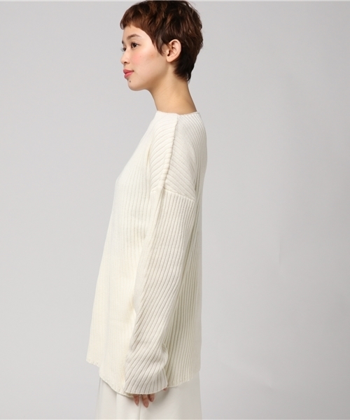 WEGO(ウィゴー)の「DISPARK/アシンメトリーニット(ニット/セーター・レディース・ブラック/イエロー/レッド/ホワイト・FREE)」の18枚目の写真