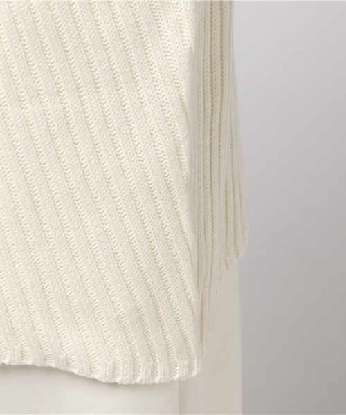 WEGO(ウィゴー)の「DISPARK/アシンメトリーニット(ニット/セーター・レディース・ブラック/イエロー/レッド/ホワイト・FREE)」の22枚目の写真