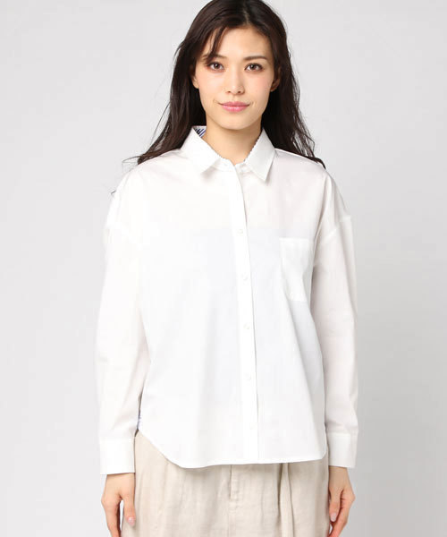 LOVELESS（ラブレス）の「【LOVELESS】WOMENS オーバーサイズシャツ（シャツ/ブラウス・レディース・カーキ/ホワイト・36/34）」の3枚目の写真