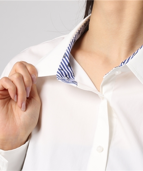 LOVELESS（ラブレス）の「【LOVELESS】WOMENS オーバーサイズシャツ（シャツ/ブラウス・レディース・カーキ/ホワイト・36/34）」の11枚目の写真