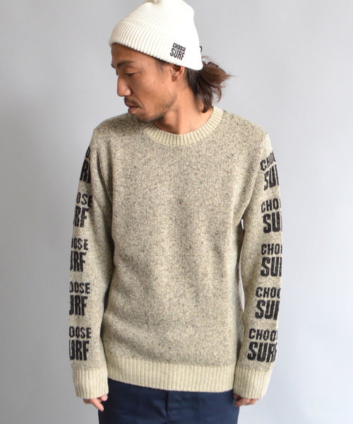 SURF/BRAND（サーフブランド）の「SURF/BRAND/サーフブランド CHOOSE RPT KNIT（ニット/セーター・メンズ・ベージュ/ブラック・L/M/S）」の2枚目の写真