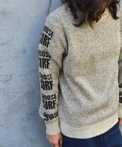 SURF/BRAND（サーフブランド）の「SURF/BRAND/サーフブランド CHOOSE RPT KNIT（ニット/セーター・メンズ・ベージュ/ブラック・L/M/S）」の8枚目の写真
