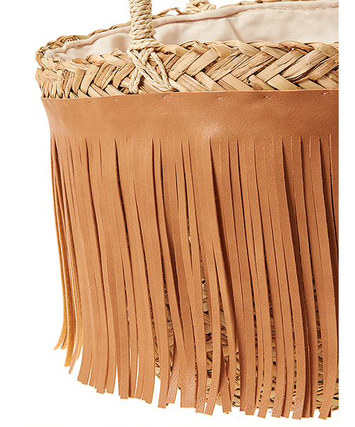 fifth（フィフス）の「フリンジかごバッグ（かごバッグ・レディース・ブラック/キャメル・FREE）」の5枚目の写真