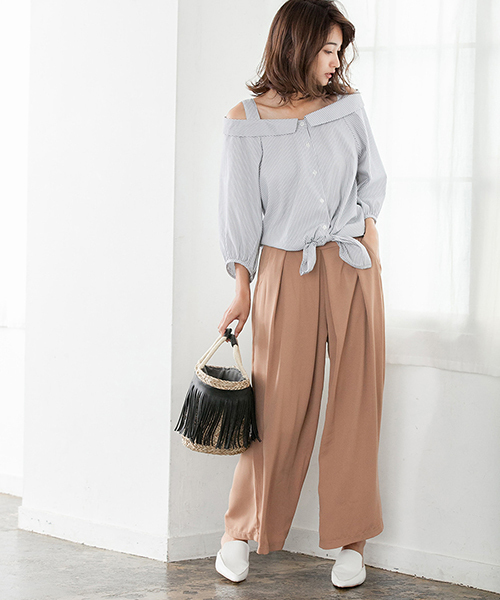 fifth（フィフス）の「フリンジかごバッグ（かごバッグ・レディース・ブラック/キャメル・FREE）」の8枚目の写真