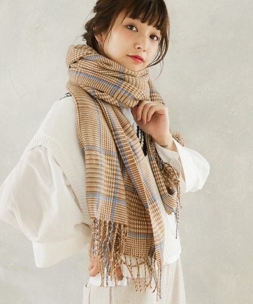 Lowrys Farm ローリーズファーム の グレンチェックストール 769450 ストール ショール Wear