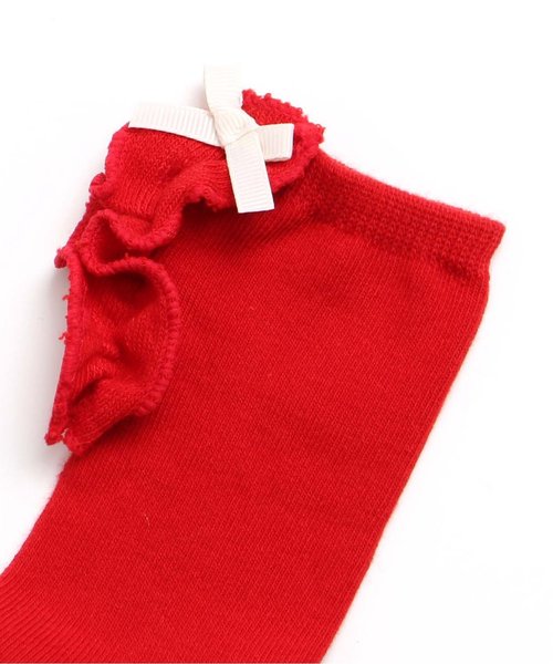 apres les cours（アプレレクール）の「後ろフリルソックス（ソックス/靴下・キッズ・レッド/マスタード/サックスブルー・12/21/15 /18）」の7枚目の写真