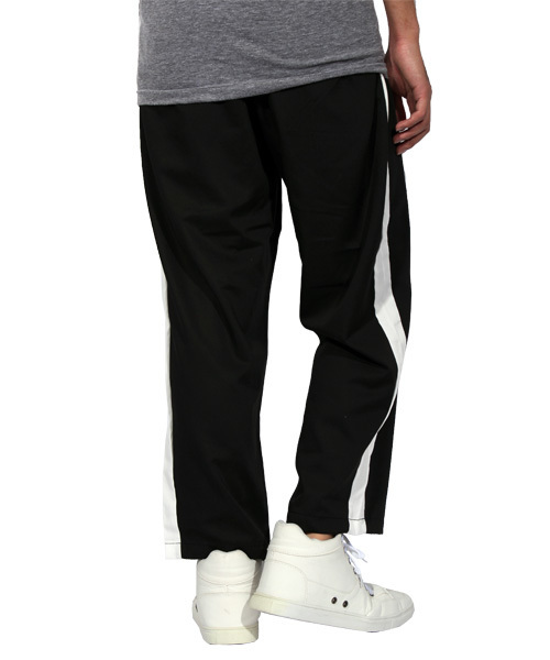 ８(eight)（エイト）の「ライン入り アンクルパンツ ワイド サルエルパンツ（スラックス・メンズ・ブラック/グレー・MEDIUM/LARGE）」の6枚目の写真