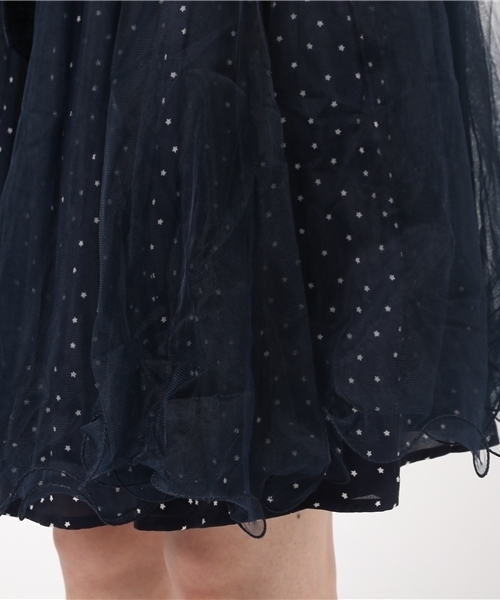 LODISPOTTO（ロディスポット）の「フェアリーエトワール★チュールスカート（スカート・レディース・ホワイト/ネイビー・MEDIUM）」の3枚目の写真