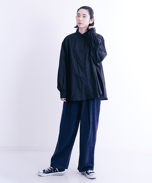 MERLOT（メルロー）の「コーデュロイタックワイドパンツ2396（その他パンツ・レディース・ネイビー/オフホワイト/イエロー/モカ・FREE）」の16枚目の写真