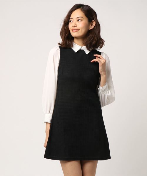 Archives アルシーヴ の 刺繍衿配色ワンピース ワンピース Wear