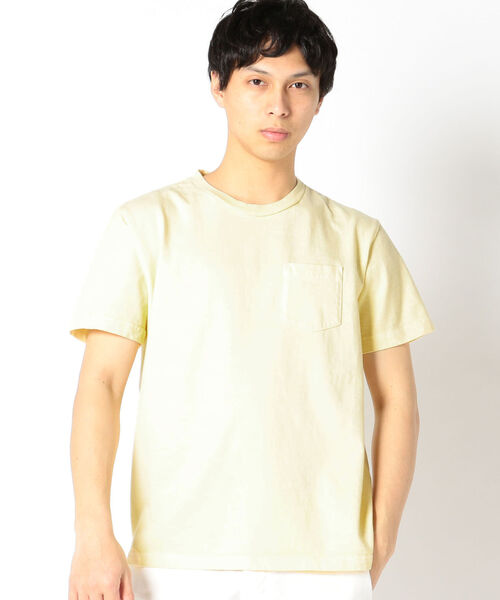 SHIPS(シップス)の「SHIPS: アメリカ製 後染め クルー ネック ポケット Tシャツ(Tシャツ/カットソー・メンズ・オフホワイト/ライトイエロー/ライトピンク/ライトブルー・X-LARGE/MEDIUM/SMALL/LARGE)」の7枚目の写真