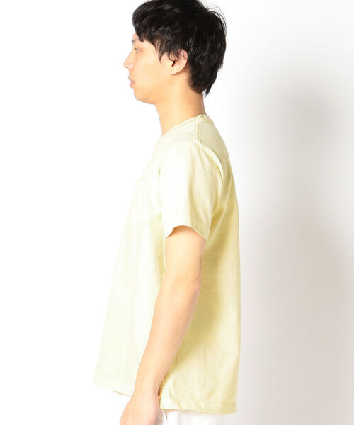 SHIPS(シップス)の「SHIPS: アメリカ製 後染め クルー ネック ポケット Tシャツ(Tシャツ/カットソー・メンズ・オフホワイト/ライトイエロー/ライトピンク/ライトブルー・X-LARGE/MEDIUM/SMALL/LARGE)」の9枚目の写真