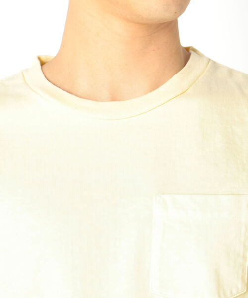 SHIPS(シップス)の「SHIPS: アメリカ製 後染め クルー ネック ポケット Tシャツ(Tシャツ/カットソー・メンズ・オフホワイト/ライトイエロー/ライトピンク/ライトブルー・X-LARGE/MEDIUM/SMALL/LARGE)」の11枚目の写真