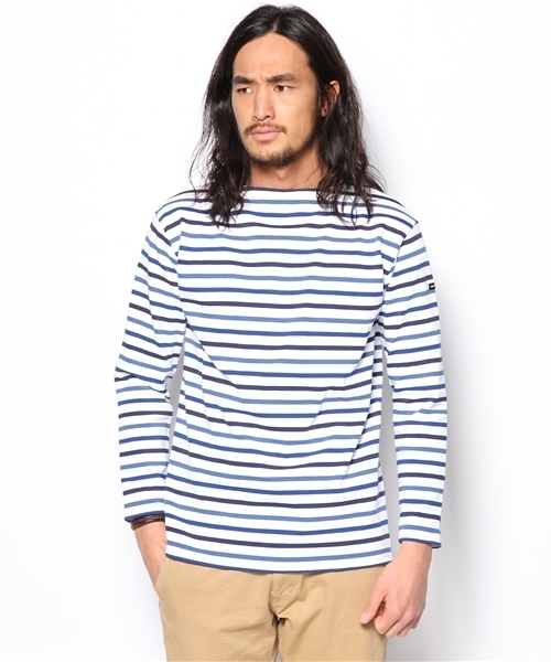 JOURNAL STANDARD(ジャーナルスタンダード)の「SAINT JAMES / セントジェームス: OUESSANT 4R L/S / ボーダーカットソー(Tシャツ/カットソー・メンズ・レッド/ブルー系その他・4/3)」の2枚目の写真