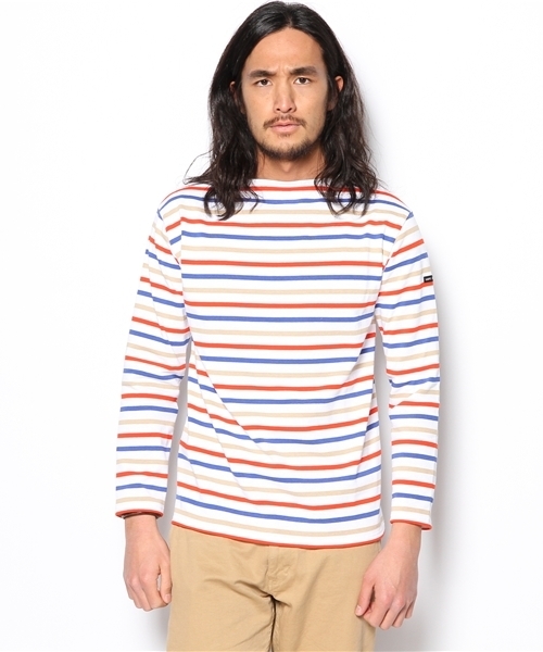 JOURNAL STANDARD(ジャーナルスタンダード)の「SAINT JAMES / セントジェームス: OUESSANT 4R L/S / ボーダーカットソー(Tシャツ/カットソー・メンズ・レッド/ブルー系その他・4/3)」の1枚目の写真