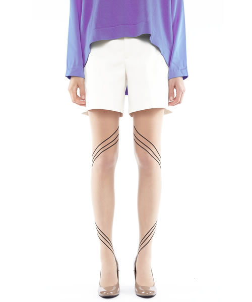 proef(プロエフ)の「【proef】cross(タイツ/ストッキング・レディース・ブラック/ホワイト/ターコイズブルー・LARGE/MEDIUM)」の1枚目の写真