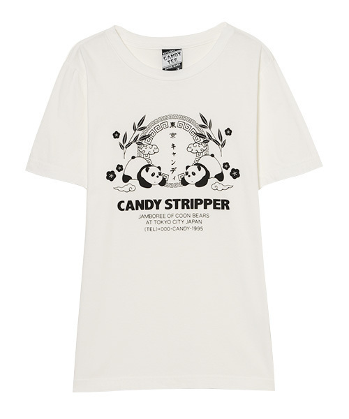 Candy Stripper（キャンディストリッパー）の「CANDY IN TOKYO CITY Tシャツ（Tシャツ/カットソー・レディース・オフホワイト/ブラック/ライトブルー/ラベンダー・2/3/4）」の2枚目の写真