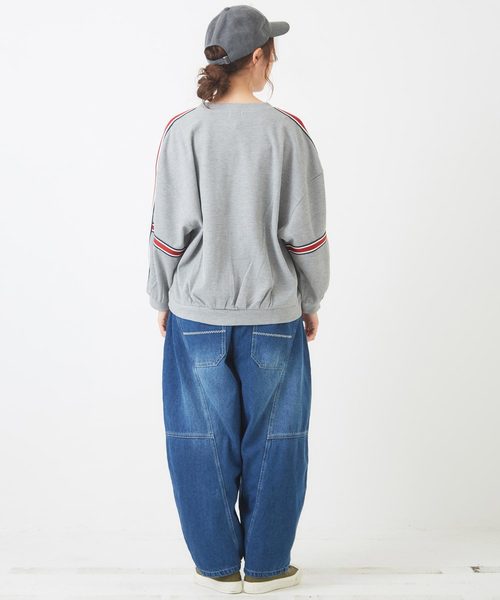 CUBE SUGAR（キューブシュガー）の「WEB限定 キリカエボールデニムパンツ（デニムパンツ・レディース・インディゴブルー/ブルー/ブラック・M）」の11枚目の写真