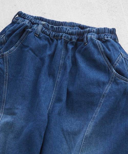 CUBE SUGAR（キューブシュガー）の「WEB限定 キリカエボールデニムパンツ（デニムパンツ・レディース・インディゴブルー/ブルー/ブラック・M）」の13枚目の写真
