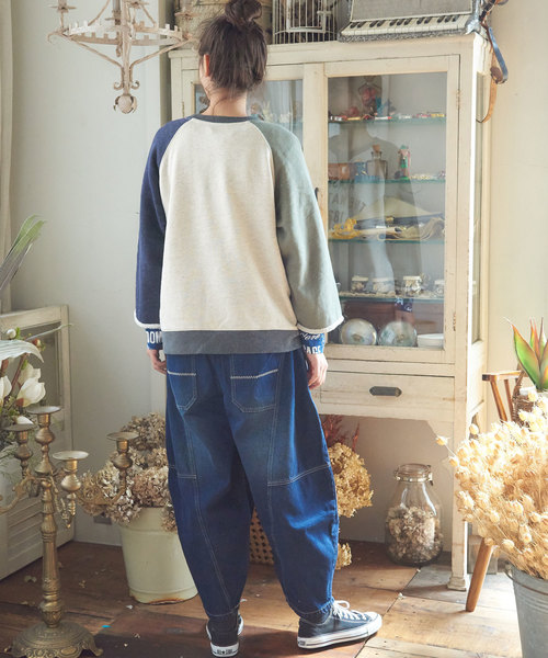 CUBE SUGAR（キューブシュガー）の「WEB限定 キリカエボールデニムパンツ（デニムパンツ・レディース・インディゴブルー/ブルー/ブラック・M）」の21枚目の写真