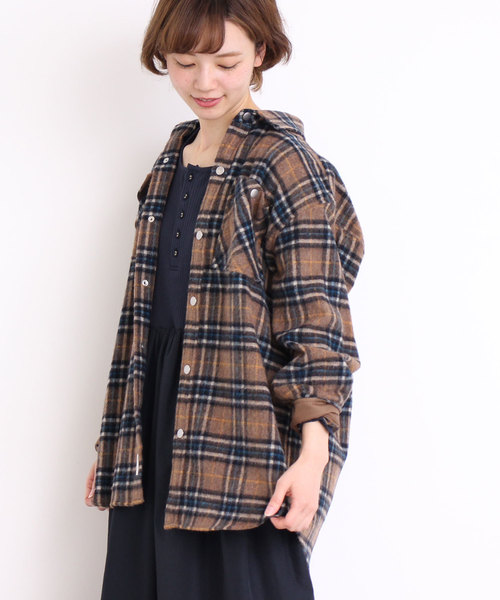 I Am I In Fact アイアムアイインファクト の シャギーチェックc P Oシャツ シャツ ブラウス Wear