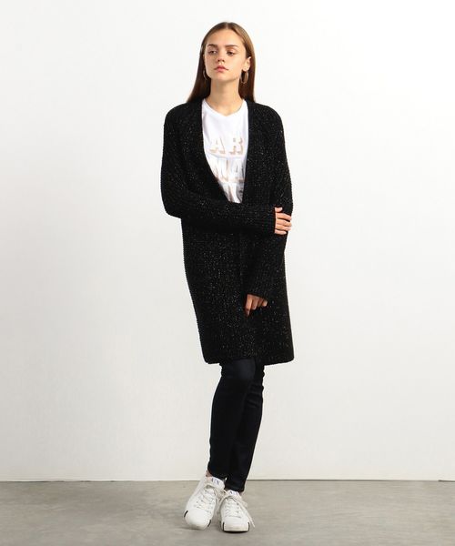 ARMANI EXCHANGE（アルマーニエクスチェンジ）の「【A|Xアルマーニ エクスチェンジ】スパンコールロゴ　ロングＴシャツ（Tシャツ/カットソー・レディース・ホワイト/ブラック・SMALL/MEDIUM/LARGE/X-SMALL）」の11枚目の写真