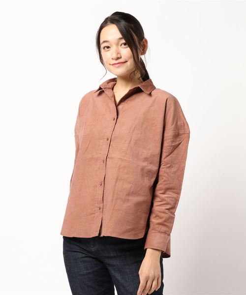 AMERICAN HOLIC(アメリカンホリック)の「ベーシック2WAY コール天シャツ(シャツ/ブラウス・レディース・チャコールグレー/ブルー/ピンクベージュ/アイボリー/ベージュ系その他・M/L)」の18枚目の写真