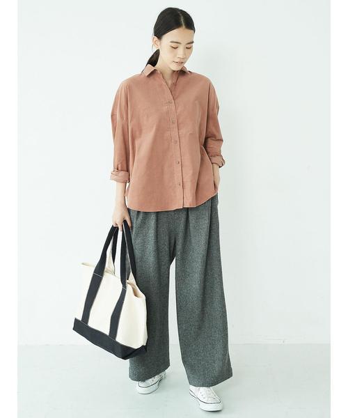 AMERICAN HOLIC(アメリカンホリック)の「ベーシック2WAY コール天シャツ(シャツ/ブラウス・レディース・チャコールグレー/ブルー/ピンクベージュ/アイボリー/ベージュ系その他・M/L)」の14枚目の写真