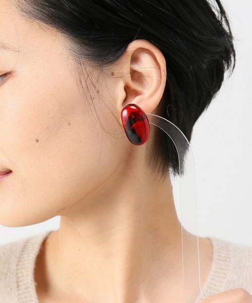 CITYSHOP(シティーショップ)の「【Jackie Brazil】 ピアス(ピアス(両耳用)・レディース・ホワイト/ブラック/レッド/シルバー・FREE)」の10枚目の写真