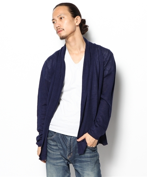 Lui's（ルイス）の「Lui's ウール前立てリブカーディガン（カーディガン/ボレロ・メンズ・ブラック/グレー/ネイビー・MEDIUM/SMALL）」の2枚目の写真