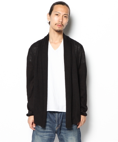 Lui's（ルイス）の「Lui's ウール前立てリブカーディガン（カーディガン/ボレロ・メンズ・ブラック/グレー/ネイビー・MEDIUM/SMALL）」の12枚目の写真