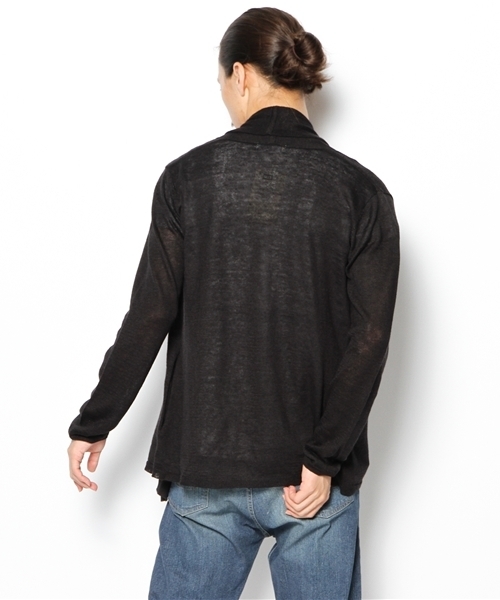 Lui's（ルイス）の「Lui's ウール前立てリブカーディガン（カーディガン/ボレロ・メンズ・ブラック/グレー/ネイビー・MEDIUM/SMALL）」の5枚目の写真