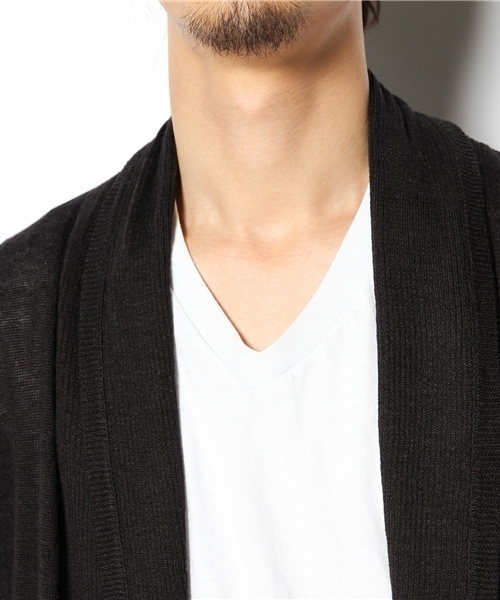 Lui's（ルイス）の「Lui's ウール前立てリブカーディガン（カーディガン/ボレロ・メンズ・ブラック/グレー/ネイビー・MEDIUM/SMALL）」の6枚目の写真