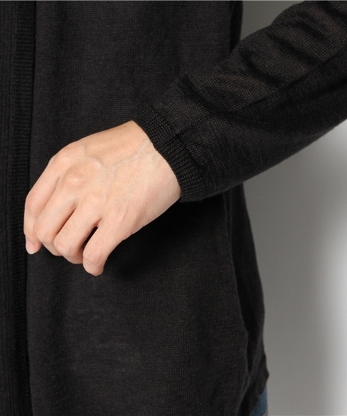 Lui's（ルイス）の「Lui's ウール前立てリブカーディガン（カーディガン/ボレロ・メンズ・ブラック/グレー/ネイビー・MEDIUM/SMALL）」の7枚目の写真