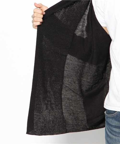 Lui's（ルイス）の「Lui's ウール前立てリブカーディガン（カーディガン/ボレロ・メンズ・ブラック/グレー/ネイビー・MEDIUM/SMALL）」の8枚目の写真