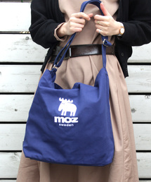 moz(モズ) B4 A4サイズ収納可 帆布 キャンバス 2WAY トートバッグ ショルダーバッグ