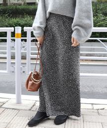 SLOBE IENA | ニュアンスドットロングスカート◆(スカート)