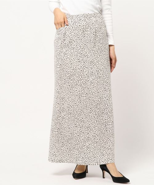 SLOBE IENA（スローブイエナ）の「ニュアンスドットロングスカート◆（スカート・レディース・ブラック/アイボリー・40/38/36）」の5枚目の写真