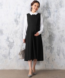 SweetMommy | ノースリーブ タック ワンピース オフィス [マタニティ 産前産後](マタニティウェア/グッズ)