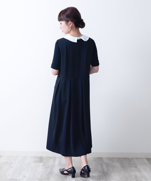 SweetMommy（スウィートマミー）の「ノースリーブ タック ワンピース オフィス [マタニティ 産前産後]（マタニティウェア/グッズ・レディース・ネイビー/グレー/ブラック/ブルー系その他/ブラック系その他・M/L）」の18枚目の写真