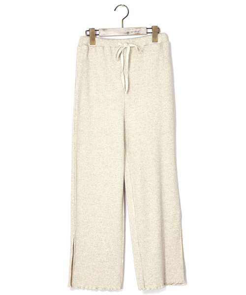 w closet（ダブルクローゼット）の「スリット入りテレコメローパンツ（その他パンツ・レディース・スミクロ/スモークグレー/ライトピンク/トップグレー/オートミール/オフホワイト・FREE）」の11枚目の写真