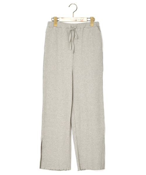 w closet（ダブルクローゼット）の「スリット入りテレコメローパンツ（その他パンツ・レディース・スミクロ/スモークグレー/ライトピンク/トップグレー/オートミール/オフホワイト・FREE）」の10枚目の写真