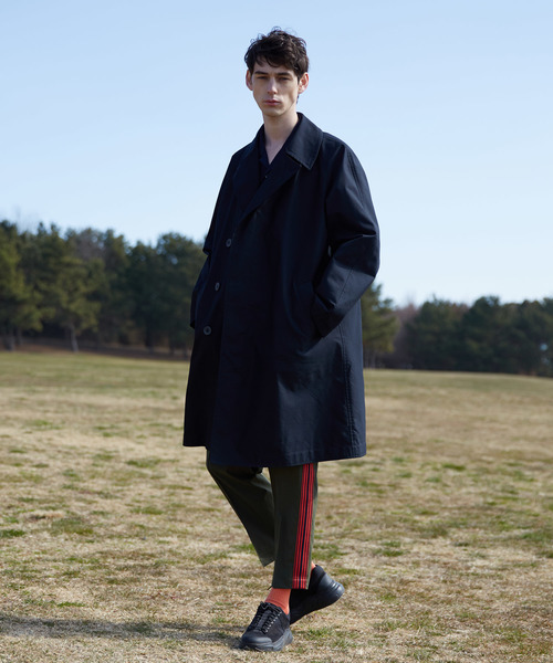 MAISON SPECIAL（メゾンスペシャル）の「“雨を弾く” ウォーターテックタスランメモリーダブルコート 【MAISON SPECIAL/メゾンスペシャル】（ステンカラーコート・メンズ・ベージュ/ダークネイビー/オフホワイト・44/48/46）」の20枚目の写真